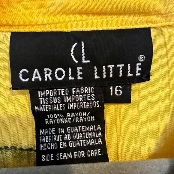 Vintage 80s Carole Little Yellow Flower Blouse - Picture 6 of 9